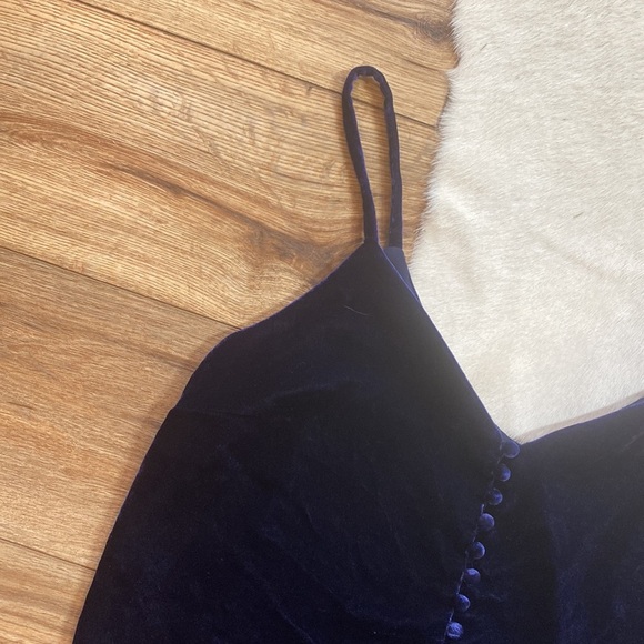 blue velvet camisole top from Madewell - Picture 7 of 8
